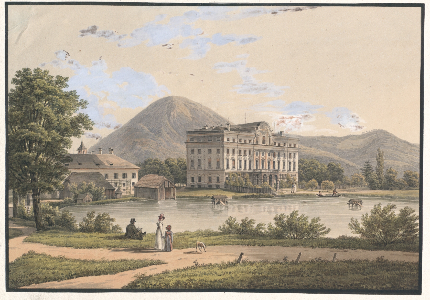 Schloss Leopoldskron in Salzburg, ca. 1820
